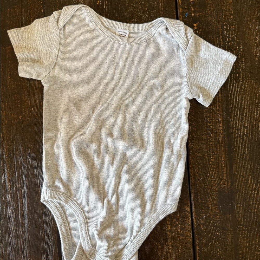 Nordstrom Light Gray Baby Bodysuit